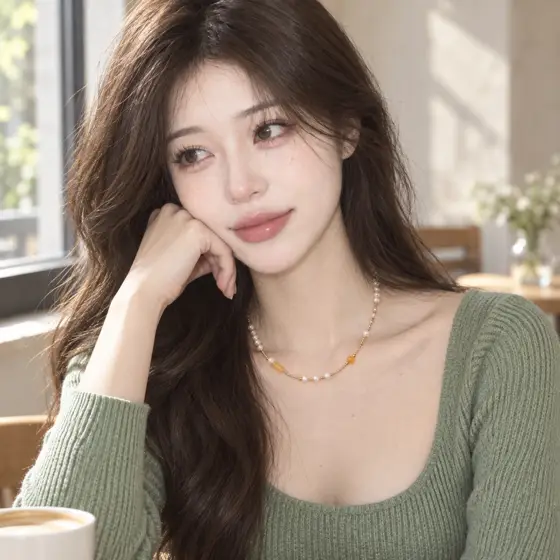 Pearl and yellow crystal beaded necklace · FA91898 · Indoor casual styling