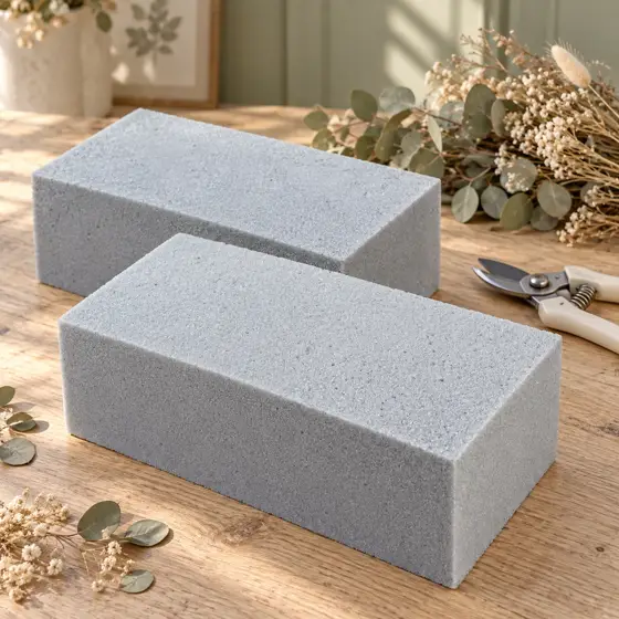 Gray dry floral foam block, 23 × 11 × 8 cm · Floral material product image