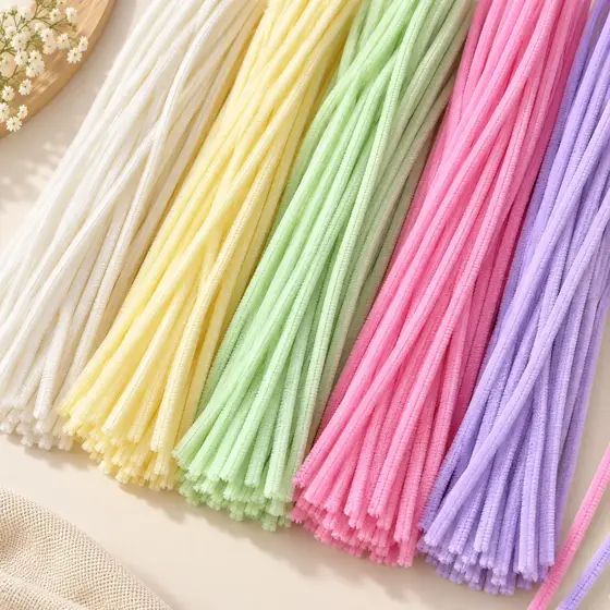Pastel chenille stems · Craft material image