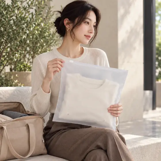 Frosted clothing zipper bag · Terrace travel packing
