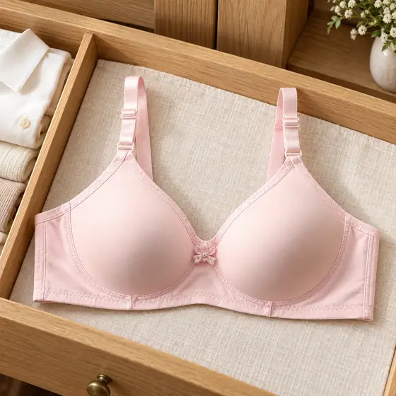 Blush wireless bra · Wardrobe storage
