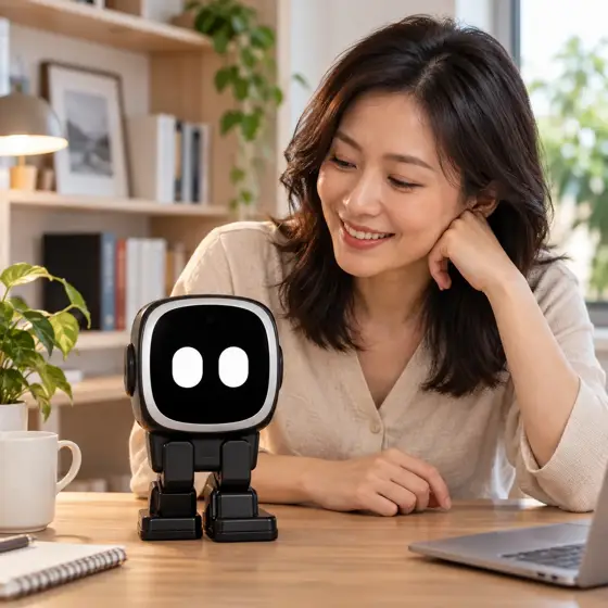 Black and white screen robot — Indoor lifestyle
