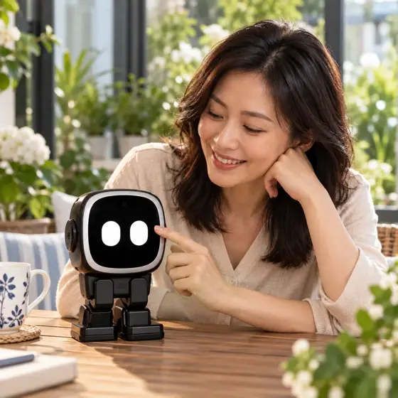 Black and white screen robot — Environmental lifestyle