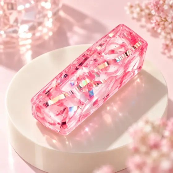 Pink confetti squeeze block — Product hero